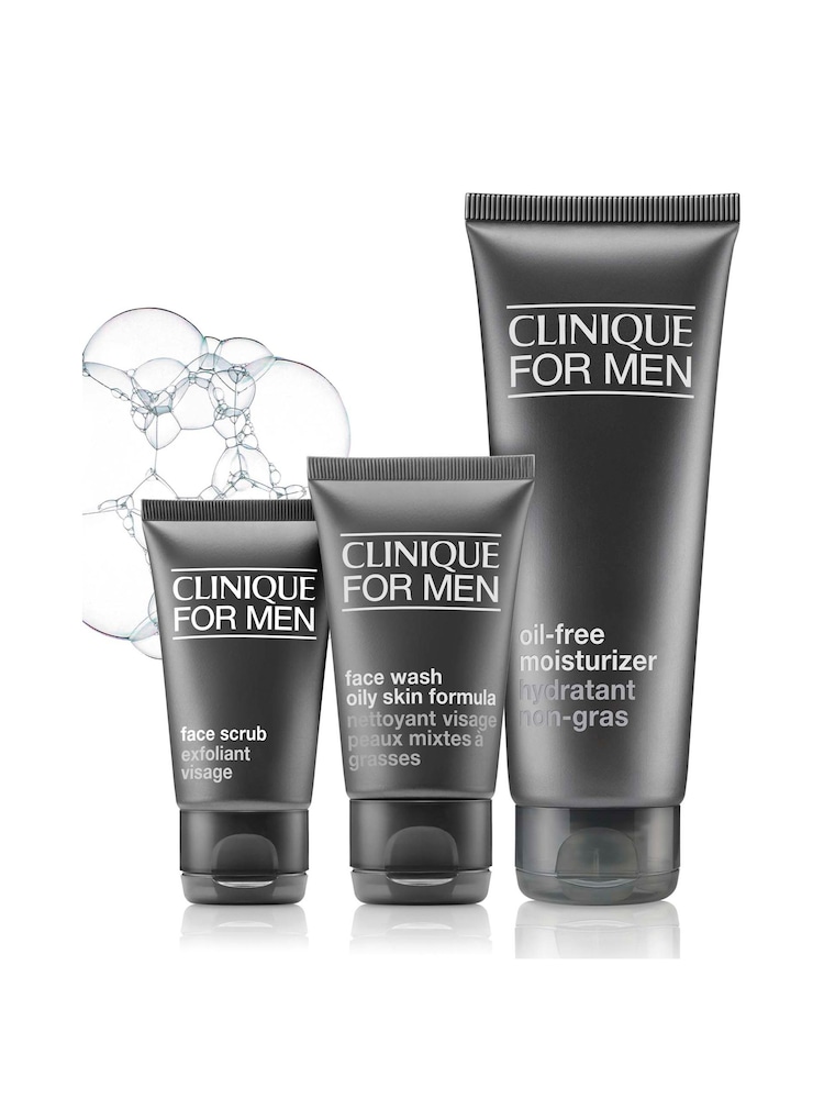 Clinique For Men Skincare Essentials Gift Set For Oily Skin Types (Worth £45) - Image 2 of 3
