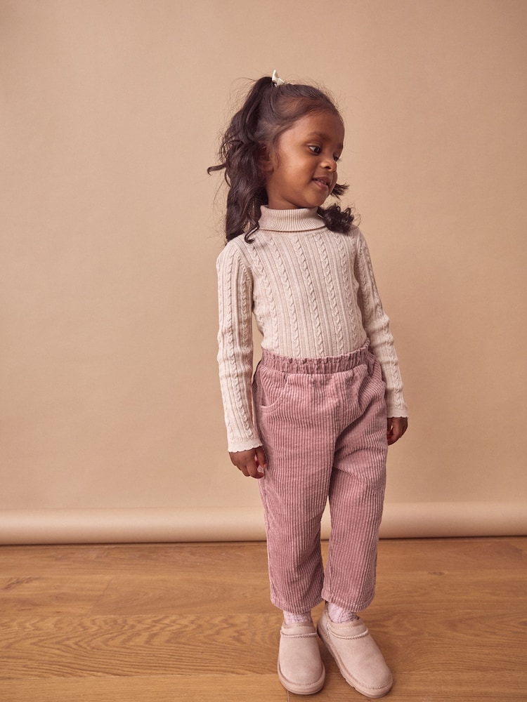 Pink 100% Cotton Cord Trousers (3mths-7yrs) - Image 2 of 8