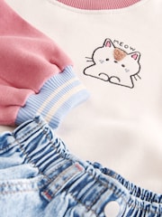 Denim 100% Cotton Sweatshirt and Jeans Set (3mths-7yrs) - Image 8 of 9