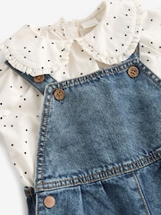 Denim 100% Cotton Blouse And Dungarees Set (3mths-7yrs) - Image 7 of 8