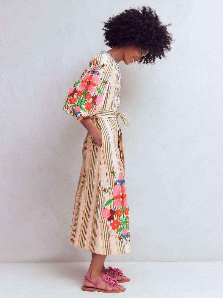 Boden Cream Octavia Cotton Dress - Image 1 of 2