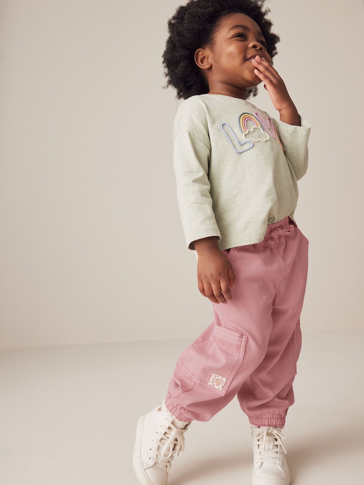 Pink Cargo Trousers (3mths-7yrs) - Image 1 of 9 Pink Cargo Trousers (3mths-7yrs) - Image 1 of 9
