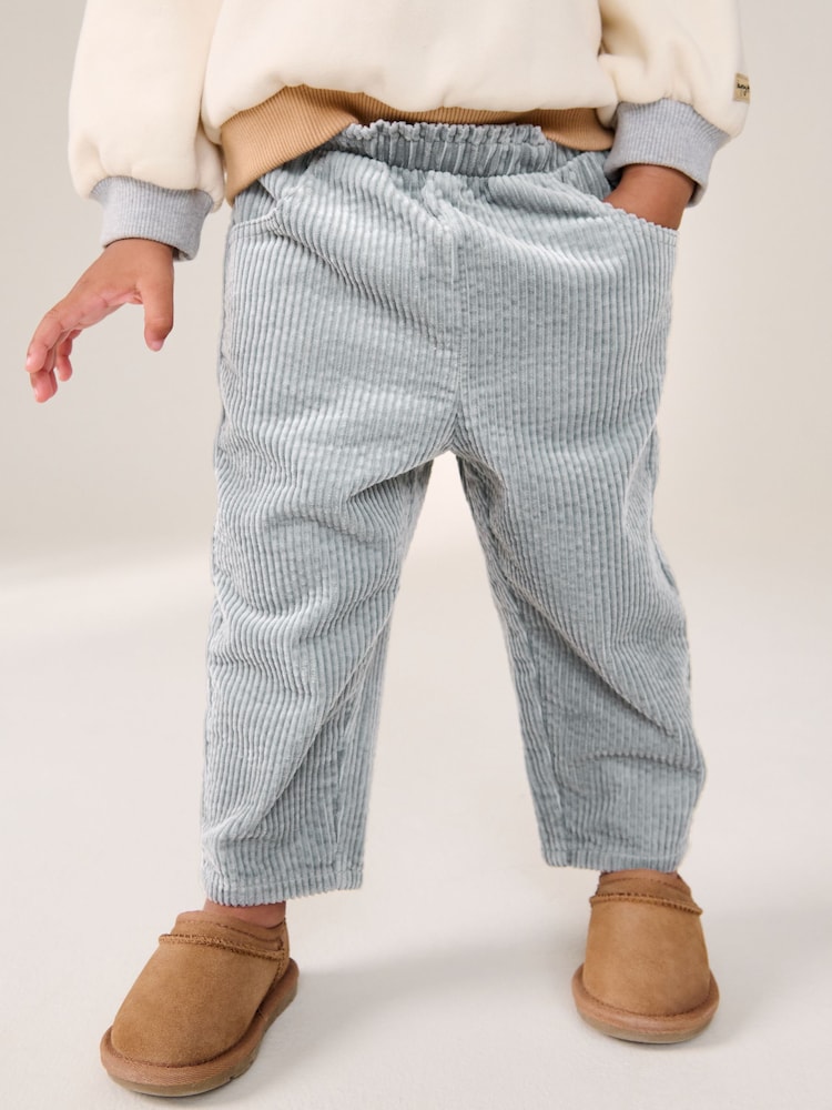 Grey 100% Cotton Cord Trousers (3mths-7yrs) - Image 1 of 7