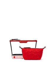 Victoria's Secret Lipstick Red Mini Heart AM/PM Cosmetic Bag Duo - Image 3 of 3