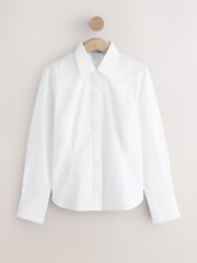 White/Choclate Stripe - Πουκάμισα με μακριά μανίκια, εφαρμοστά και ελαστικά, σετ 2 - Εικόνα 6 του 9