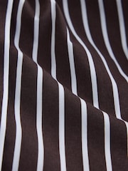 White/Choclate Stripe - Πουκάμισα με μακριά μανίκια, εφαρμοστά και ελαστικά, σετ 2 - Εικόνα 9 του 9