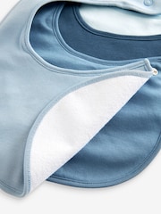 Blue Baby 100% Cotton Bibs 5 Pack - Image 7 of 8