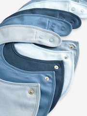 Blue Baby 100% Cotton Bibs 5 Pack - Image 8 of 8