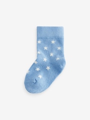 Blue/White 7 Pack Baby Socks (0mths-2yrs) - Image 2 of 8
