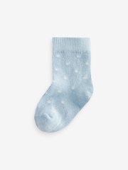 Blue/White 7 Pack Baby Socks (0mths-2yrs) - Image 5 of 8