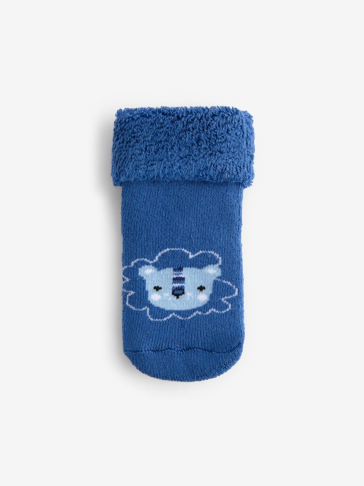 Blue Character Towelling Socks 4 Pack (0mths-2yrs) - Image 2 of 5