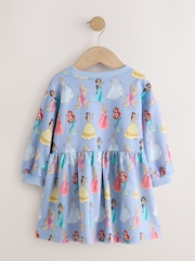 Blue Disney Princesses Long Sleeve Sweat Dress (9mths-7yrs) - Image 2 of 4