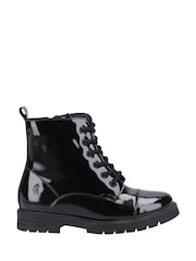 Hush Puppies Black Lauren Patent Senior Boots - Image 1 of 4