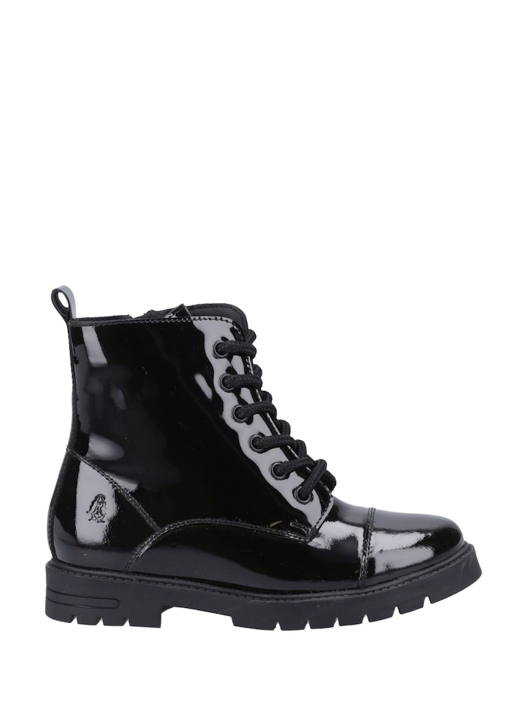 Hush Puppies Black Lauren Patent Senior Boots - Image 1 of 4 Hush Puppies Black Lauren Patent Senior Boots - Image 1 of 4