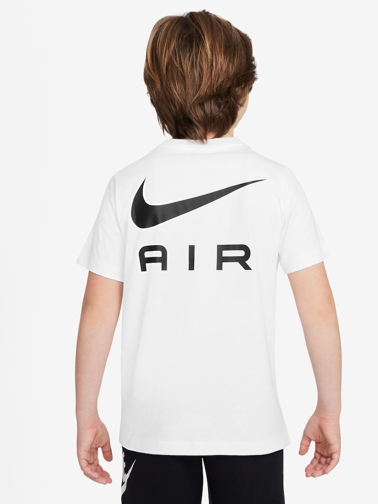 Nike White 100% Cotton Air T-Shirt - Image 2 of 3 Nike White 100% Cotton Air T-Shirt - Image 2 of 3