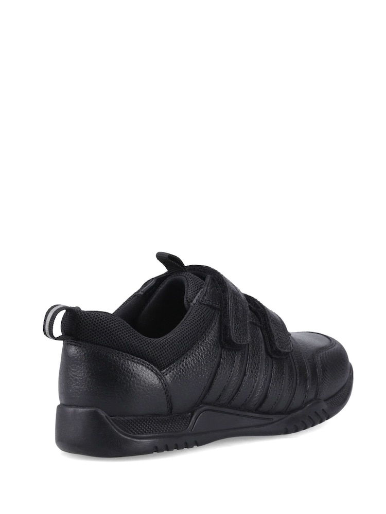 Hush Puppies Black Josh 2 Touch Fastening Senior School Shoes - Image 2 of 5