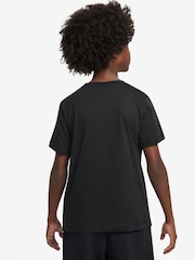 Czarny - Nike Club 100% Cotton T-Shirt - Image 2 of 6