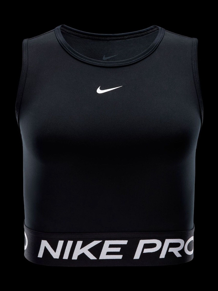 Nike Black Pro 365 Dri-FIT Cropped Tank Top - Image 6 of 6 Nike Black Pro 365 Dri-FIT Cropped Tank Top - Image 6 of 6