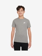 Nike Dark Grey Heather Club 100% Cotton T-Shirt - Image 1 of 7