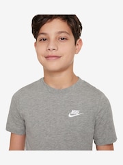 Nike Dark Grey Heather Club 100% Cotton T-Shirt - Image 3 of 7