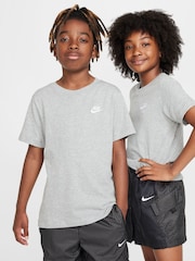 Nike Dark Grey Heather Club 100% Cotton T-Shirt - Image 5 of 7