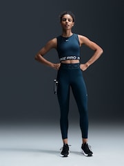 Marineblau - Nike Pro 365 Dri-FIT Kurz geschnittenes Tanktop - Bild 1 von 1