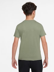 Oliwkowy - Nike Club 100% Cotton T-Shirt - Image 2 of 3