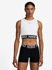 Weiß - Nike Pro 365 Dri-FIT Kurz geschnittenes Tanktop - Bild 1 von 1