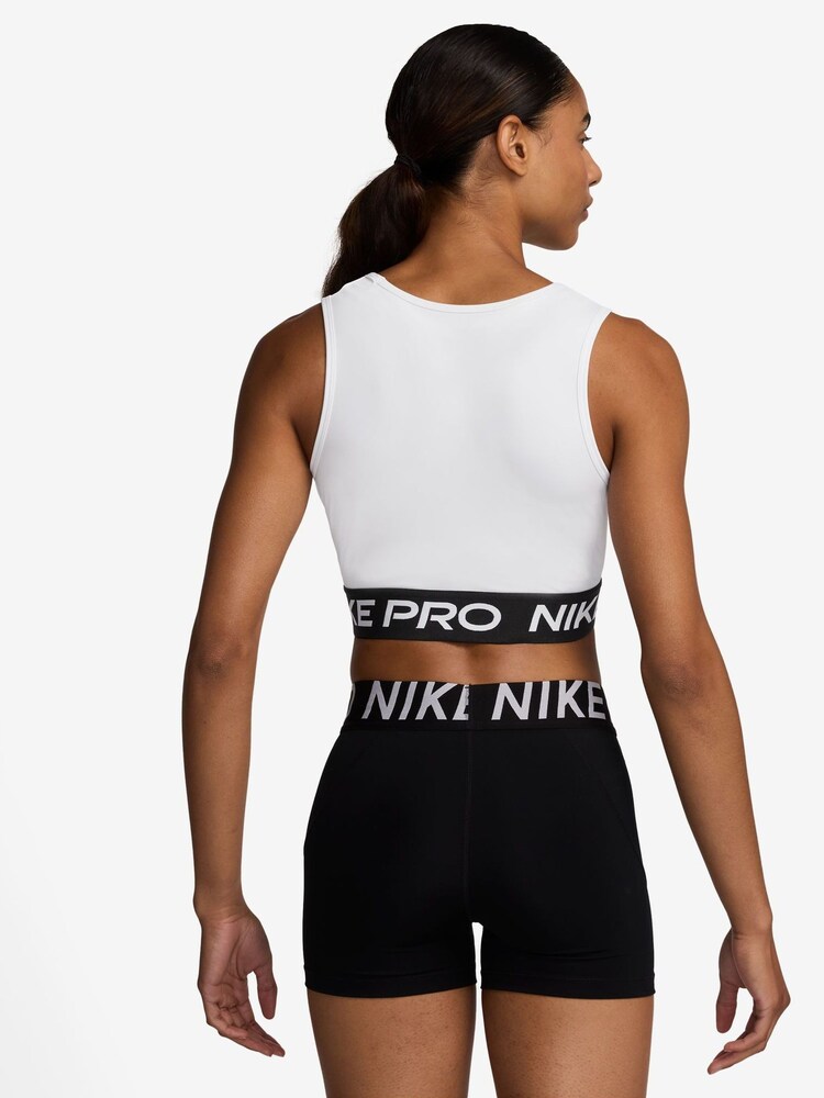 Nike White Pro 365 Dri-FIT Cropped Tank Top - Image 2 of 3