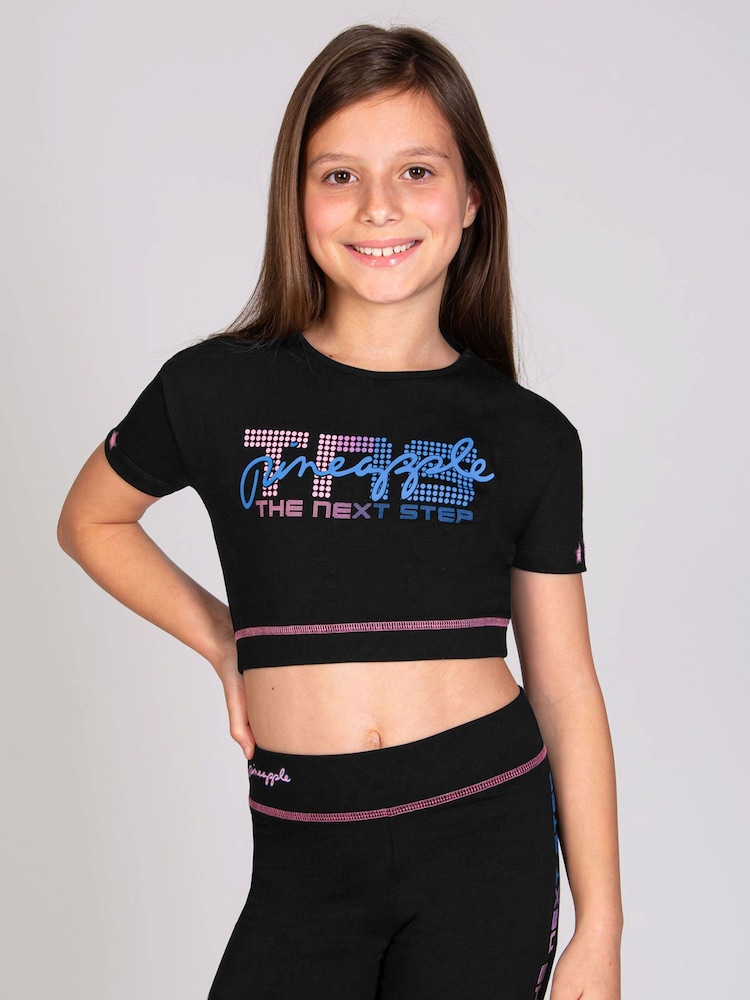 Pineapple Black X The Next Step Fitted Crop Top - Image 1 of 5