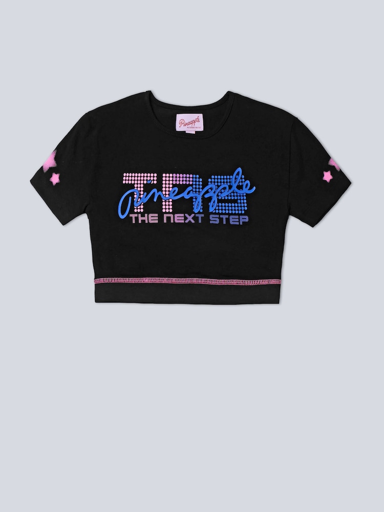 Pineapple Black X The Next Step Fitted Crop Top - Image 5 of 5