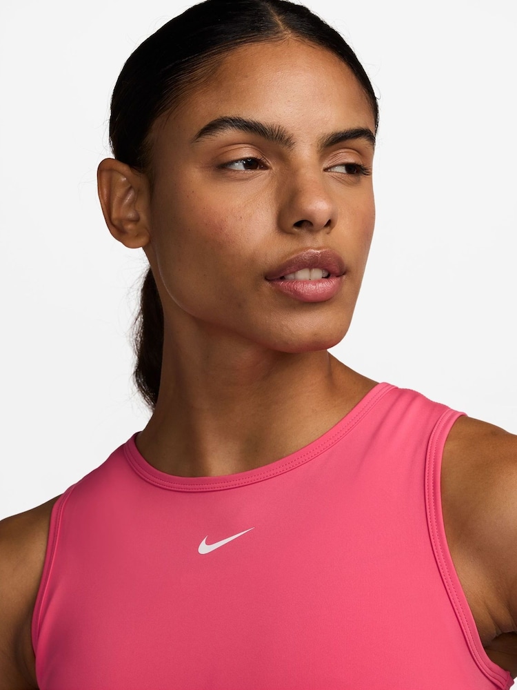Ярко-розовый - Укороченная майка Nike Pro 365 Dri-FIT - Изображение 3 из 3