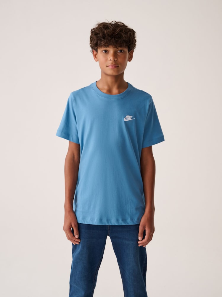 Aegean Blue - Nike Club 100% bombažna majica - Slika 1 iz 4