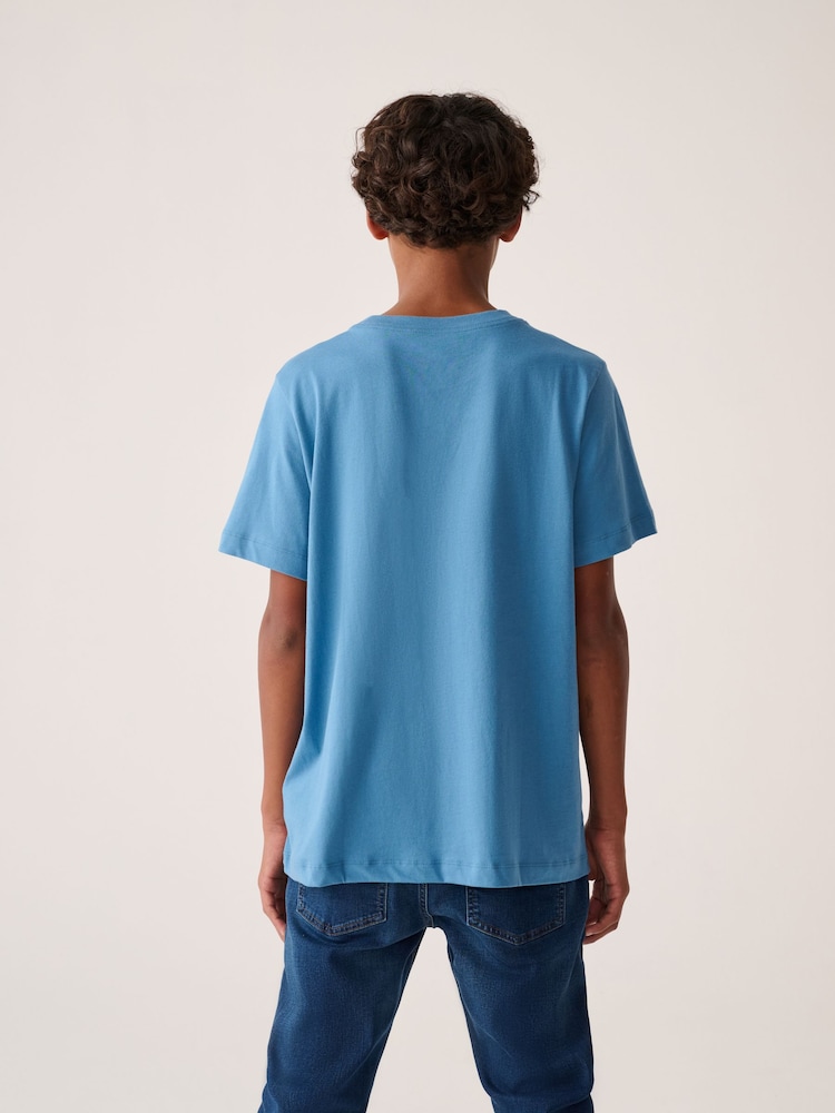 Aegean Blue - Nike Club 100% bombažna majica - Slika 2 iz 4