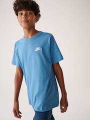 Aegean Blue - Nike Club 100% bombažna majica - Slika 3 iz 4