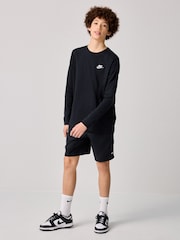 Negro - Camiseta deportiva de manga larga 100% algodón de Nike - Imagen 2 de 6
