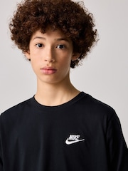 Negro - Camiseta deportiva de manga larga 100% algodón de Nike - Imagen 5 de 6