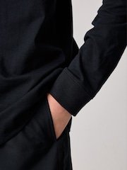 Negro - Camiseta deportiva de manga larga 100% algodón de Nike - Imagen 6 de 6