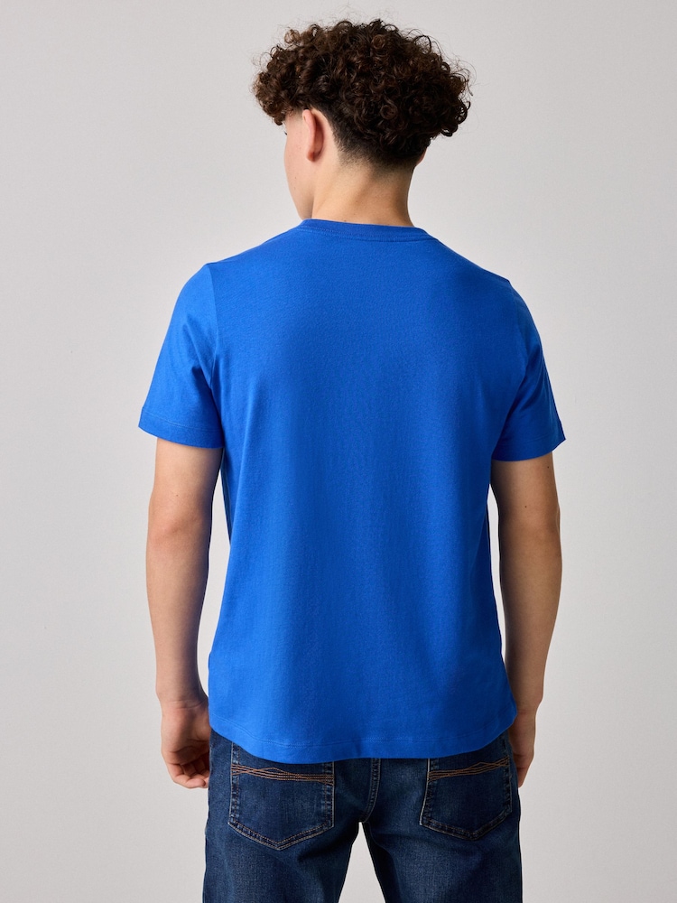 Nike Royal Blue Club 100% Cotton T-Shirt - Image 3 of 5