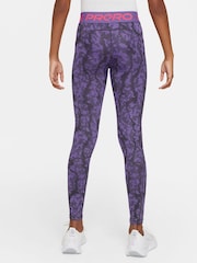 Пурпурный с рисунком - Леггинсы Nike Pro Dri-fit - Image 2 of 5