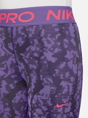 Пурпурный с рисунком - Леггинсы Nike Pro Dri-fit - Image 3 of 5
