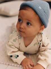 Blue/Grey Baby Beanie Hats 2 Pack (0mths-2yrs) - Image 3 of 7
