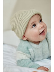 Rust Brown/Sage Green Baby Beanie Hats 2 Pack (0mths-2yrs) - Image 5 of 8