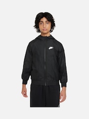 Nike Black Sportswear Windrunner Hooded Jacket - Image 1 of 3
