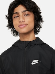 Nike Black Sportswear Windrunner Hooded Jacket - Image 3 of 3
