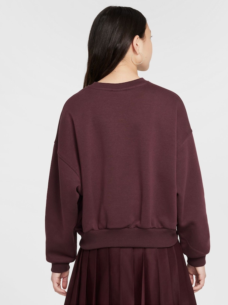 Бургундский - Толстовка Nike Club Fleece Boxy Sweatshirt - Image 2 of 4