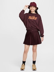 Бургундский - Толстовка Nike Club Fleece Boxy Sweatshirt - Image 4 of 4