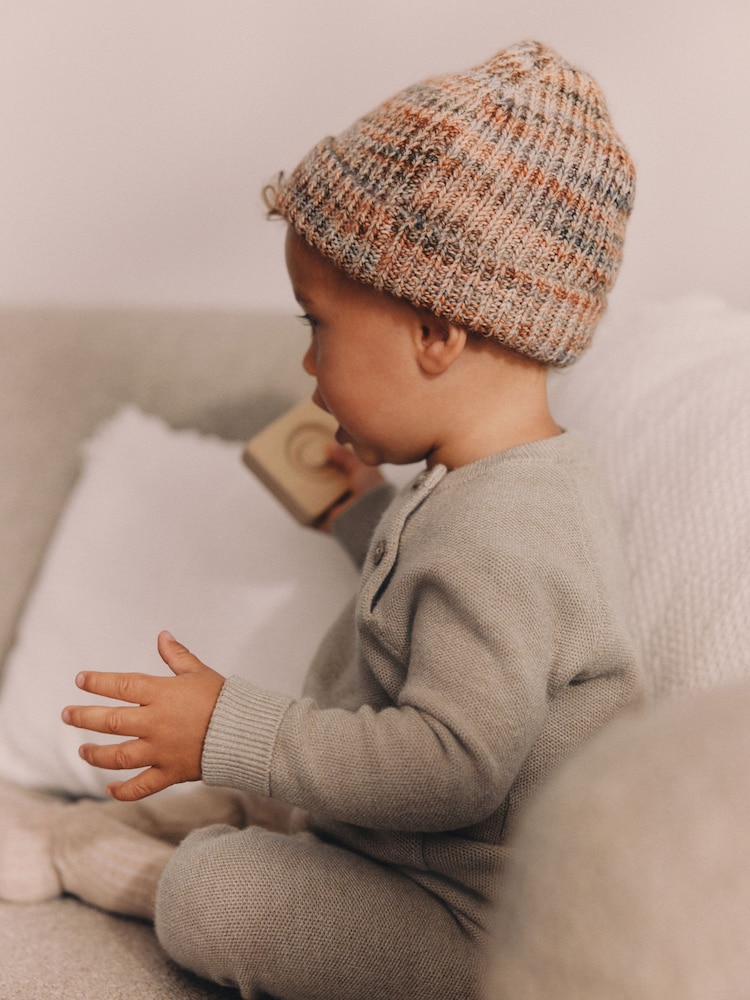 Rjava/več različnih - Pleten dojenček čepica klobuki in kape; pokrivala (0mths-2yrs) - Slika 1 iz 5 Rjava/več različnih - Pleten dojenček čepica klobuki in kape; pokrivala (0mths-2yrs) - Slika 1 iz 5