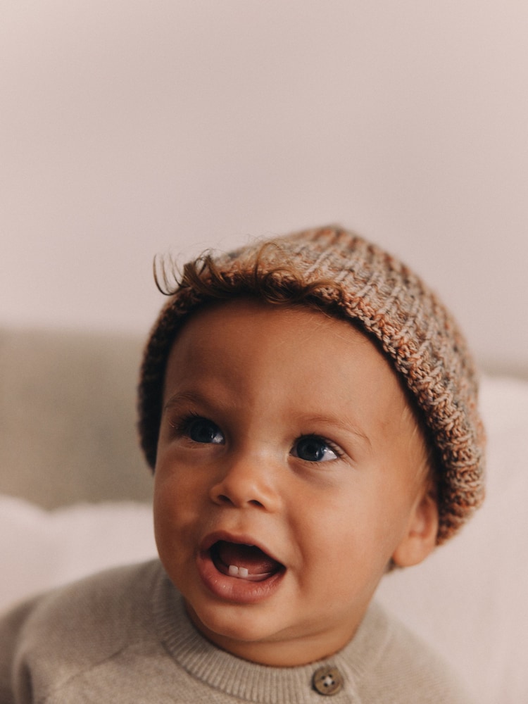 Rjava/več različnih - Pleten dojenček čepica klobuki in kape; pokrivala (0mths-2yrs) - Slika 2 iz 5 Rjava/več različnih - Pleten dojenček čepica klobuki in kape; pokrivala (0mths-2yrs) - Slika 2 iz 5