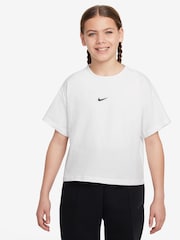 Nike White Sportswear Boxy 100% Cotton T-Shirt - Image 2 of 4